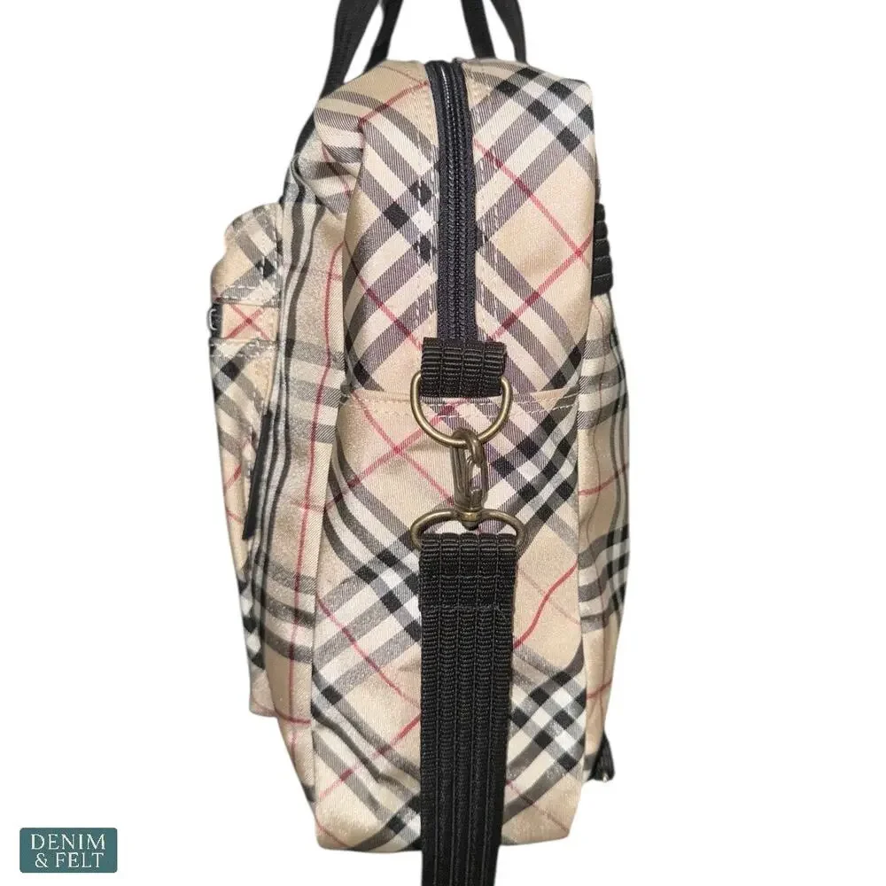 Burberry London Nova Check 3 Way Bag Tote Shoulder Backpack Unisex Travel Work